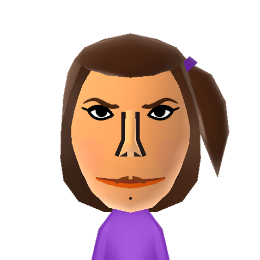 S. Bullock Mii character: Actress from films like "Speed", "Miss Congeniality", "The Lake House" and "Crash".
