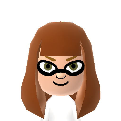 Inkling♀ Mii character: A main character from the Nintendo game "Splatoon"