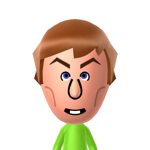 Kurt Mii character: a Promo Mii from Wii Sports Resort