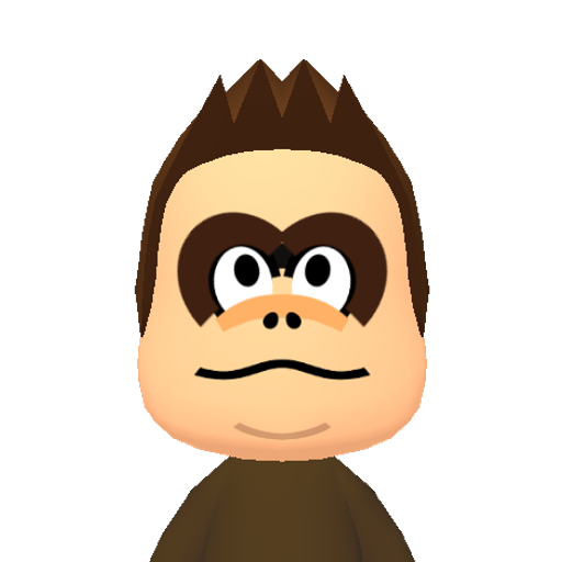 DonkeyKong Mii character: My interpretation of Donkey Kong, as he appears in Donkey Kong Bananza, as a Mii.