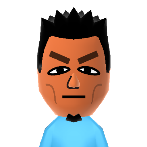 Fives Mii character: ARC Trooper CT-27-5555 (or Fives) without his helmet from the "Star Wars: The Clone Wars".