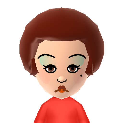 Red Queen Mii character: The angry queen and primary antagonist from Tim Burton's "Alice in Wonderland". Played by Helena Bonham Carter. She loves a warm pig belly for her aching feet.