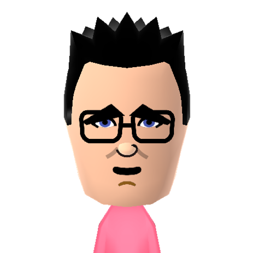 Morrissey Mii character: Singer/songwriter. Solo artist and (as pictured here) the frontman of seminal 1980s indie/rock band "The Smiths".