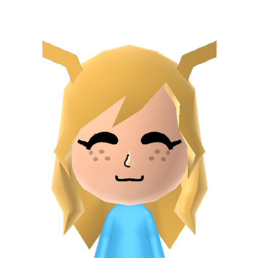 ~↑→Cσcσ←↑~ Mii character: This is a Mii uploaded for the 3DS version and distributed by Mii Central for both the 3DS and Switch versions of Miitopia.