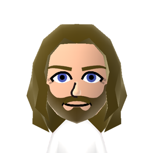 Jesus Mii character: These are extracted and derived from the Mii Central Miis from the 3DS Miitopia.