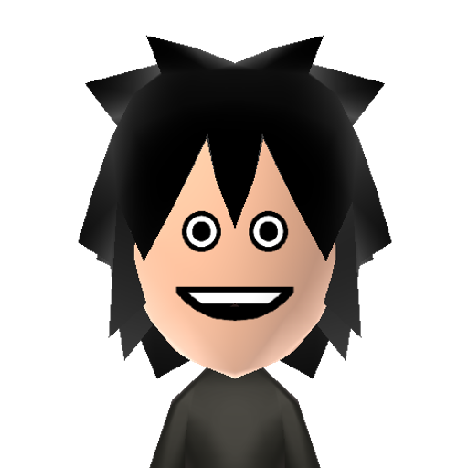 J.T.K. Mii character: The famous killer from a creepypasta story. "Go to sleep!"