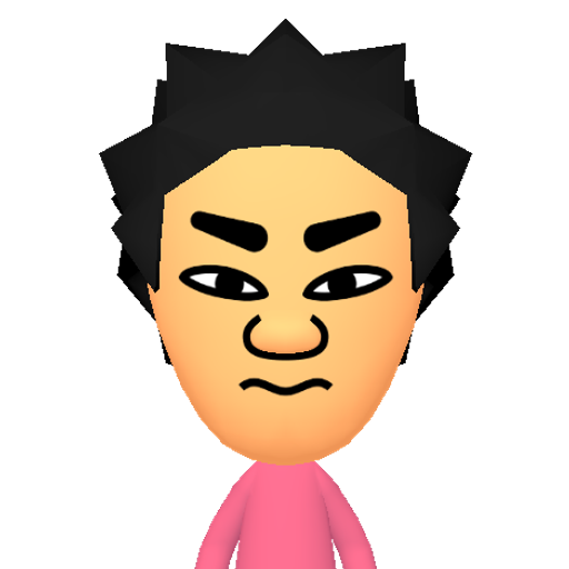 癃癈癉癇皤盩瞵瞫瞲瞷 Mii character: This Mii is from the Switch SDK as a SampleDB Mii.
