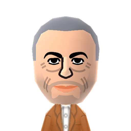 Harrsn2001 Mii character: George Harrison (2001) member of the Beatles