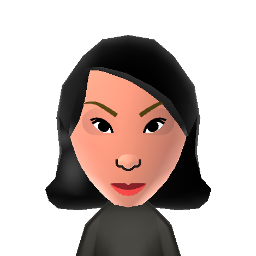 Lucy Liu Mii character: An American actress, model, artist, and occasional film producer and director of Chinese descent.