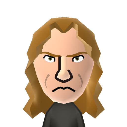 Megadave Mii character: Vocalist and guitarist of Megadeth - a part of the 'Big 4' of thrash metal.