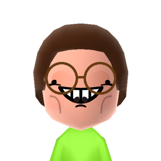 ExtrmeNerd Mii character: "Extreme Nerd". Case and point. That's just the way the cookie crumbles. - Derived from a randomized Mii.