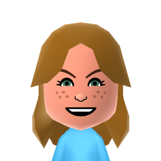 Meredith G Mii character: The primary protagonist from the show "Grey's Anatomy". Played by Ellen Pompeo.