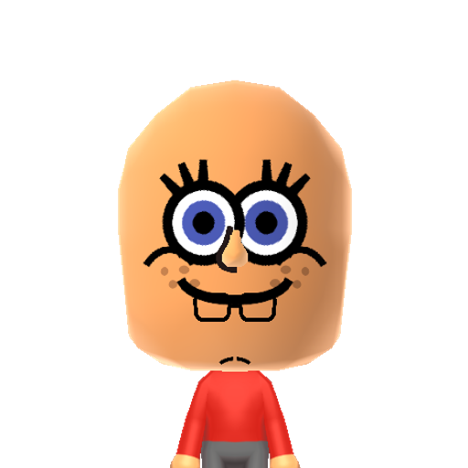 Spongebob Mii character: These are extracted and derived from the Mii Central Miis from the 3DS Miitopia.
