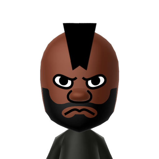 Mr.T. Mii character: These are extracted and derived from the Mii Central Miis from the 3DS Miitopia.