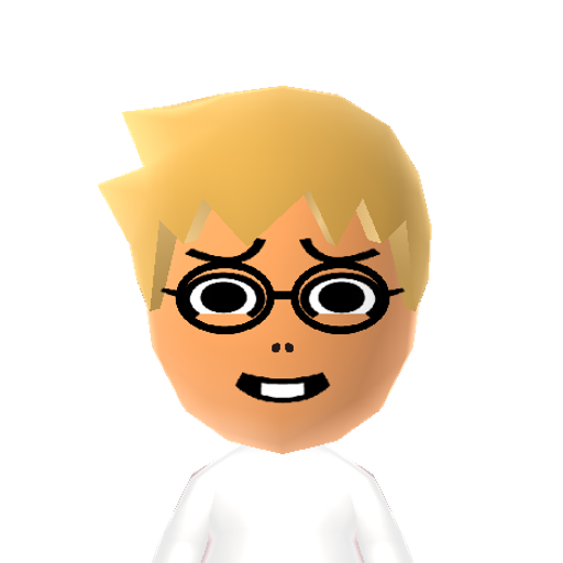Alphys Mii character preview