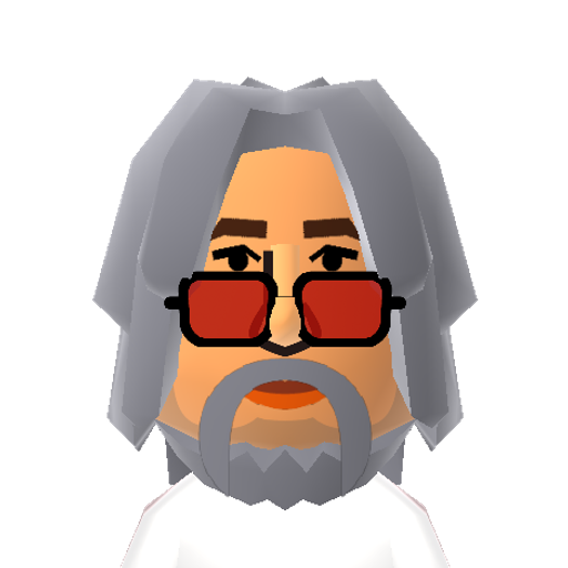 JerryGrcia Mii character: Singer and guitarist for the Grateful Dead.