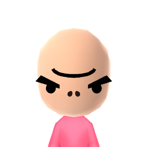 Widow Mii character: From the indie game "The Binding of Isaac". Is it a spider? A spider!? But it's pink! And it bugs Isaac!