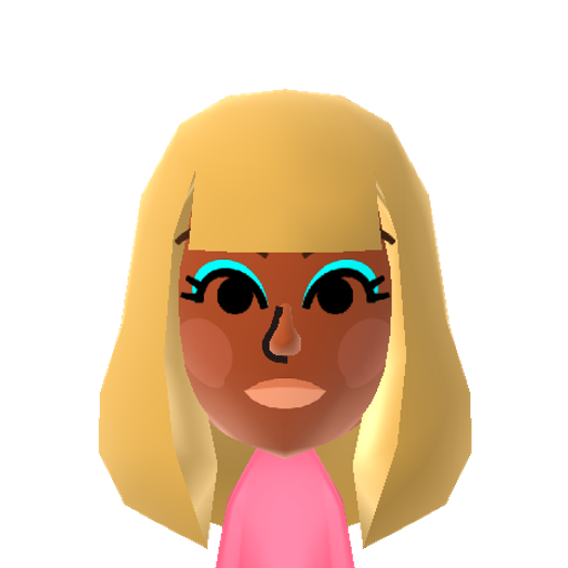 nickiminaj Mii character: Award winning singer of "Super Bass" and "Pills n Potions". Former judge on "American Idol".