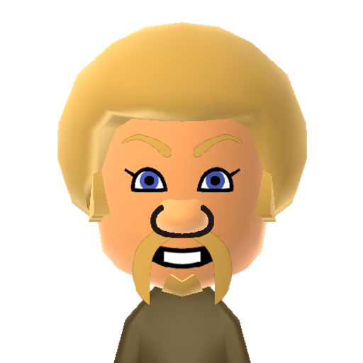 A.J. Mii character: A Mii from Wii Sports Resort: Meme Squad, a mod for Wii Sports Resort