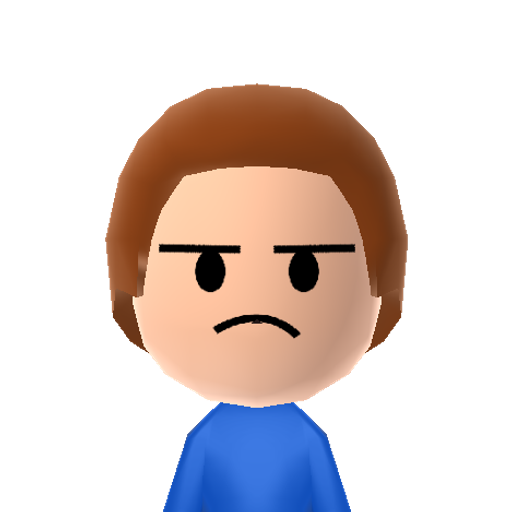 The Guy Mii character: From "I Wanna Be The Guy: The Movie: The Game".