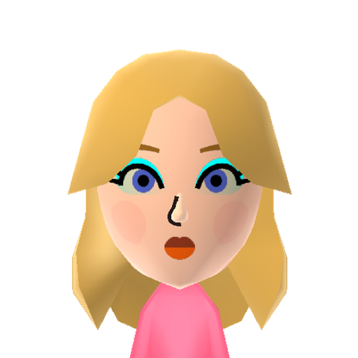 Peach Mii character: She is the Princess of the Mushroom Kingdom from Mario games.