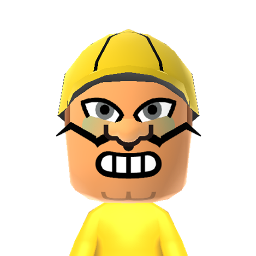 Wario Mii character: The evil counterpart of Mario.