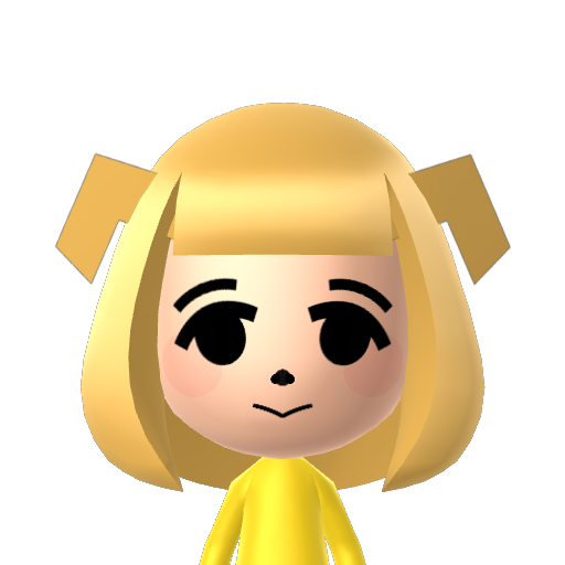 Isabelle Mii character: These are extracted and derived from the Mii Central Miis from the 3DS Miitopia.