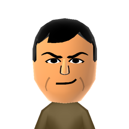 BruceWayne Mii character: Billionaire playboy alter-ego of Batman, as seen on "Batman: The Animated Series".