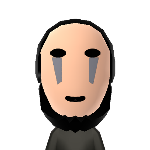 カオナシ Mii character: These are extracted and derived from the Mii Central Miis from the 3DS Miitopia.