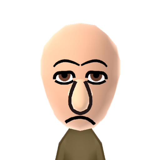 Squidward Mii character preview