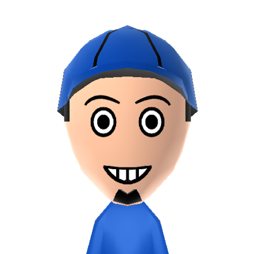 Junpei Mii character: Character from Persona 3, based off his design from the Persona Q spinoff, with no nose and big eyes.
