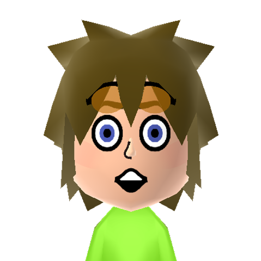Guy Mii character: The goofy companion from Egoraptor's anime parody, "Girlchan in Paradise".