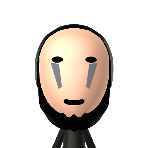 カオナシ Mii character: These are extracted and derived from the Mii Central Miis from the 3DS Miitopia.