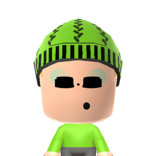 Slime Mii character: Semi-Hostile mob from Minecraft in Mii form.