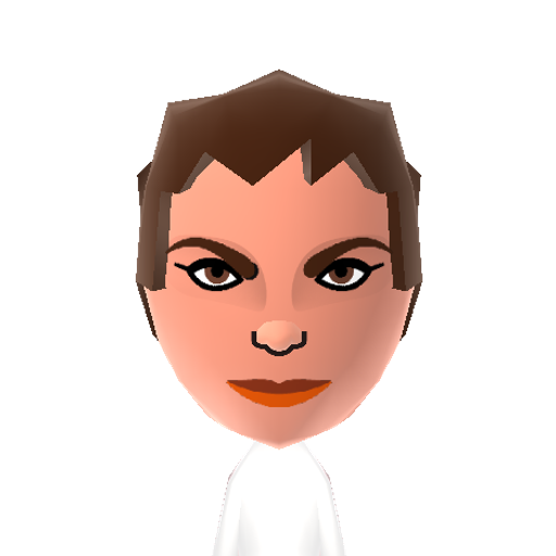 N. Portman Mii character: Actress famous for roles such as her debut in "The Professional" as well as her portrayal of Queen Padme Amidala in the "Star Wars" movies.