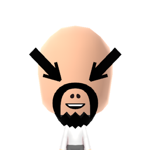 I'm here! Mii character: He's there!