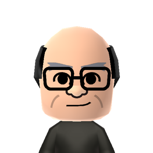 Frank Mii character: Legal father of Dennis and Dee, and roommate of Charlie, from the FX sitcom "It's Always Sunny In Philadelphia." Portrayed by Danny DeVito.