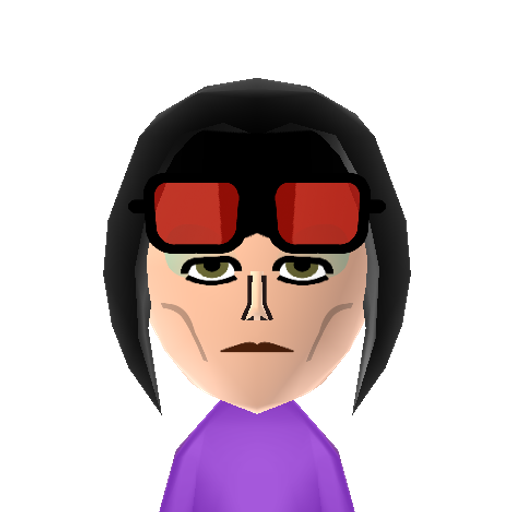 Widowmaker Mii character: From the first-person shooter game "Overwatch". She was the wife of an Overwatch agent before Talon captured and brainwashed her into becoming an emotionless assassin.