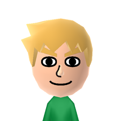 Tyler Mii character: He is from the cartoon Supernoobs. He has the power to teleport and read minds.