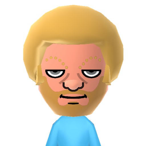 no name Mii character: A Mii from Dillon's Dead-Heat Breakers, only appears in cutscenes
