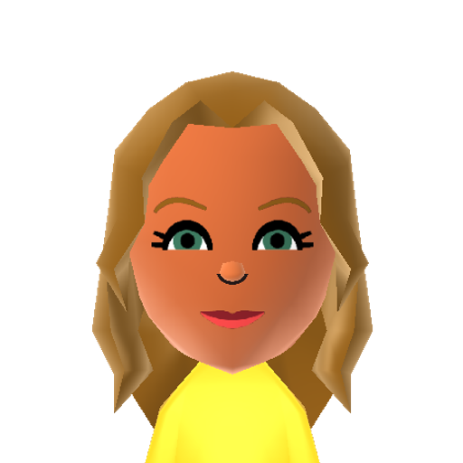 Amber B. Mii character: A Mii from Wii Sports Resort: Meme Squad, a mod for Wii Sports Resort