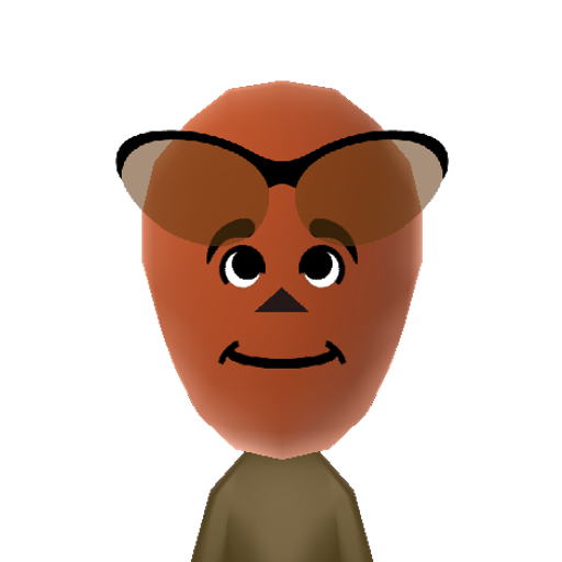 Scooby-Doo Mii character: A Mii from Wii Sports Resort: Meme Squad, a mod for Wii Sports Resort