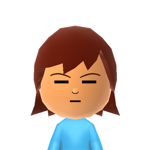 Frisk Mii character: The playable character from "Undertale".