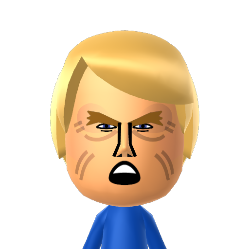 Don Trump Mii character: These are extracted and derived from the Mii Central Miis from the 3DS Miitopia.