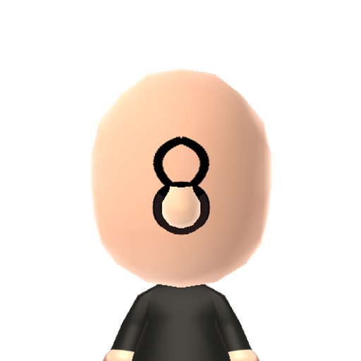 8 Mii character: The number 8