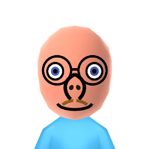 Daddy pig Mii character: Peppa Pig's father who often starts his sentances with a "Ho ho." From the cartoon "Peppa Pig." He also has a "Big tummy"