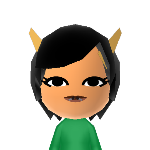 Kanaya Mii character: A vampiric "rainbow drinker" troll from the webcomic "Homestuck".