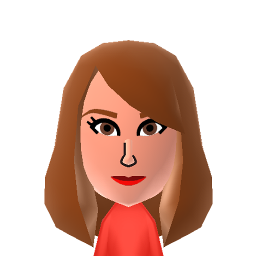 Amy Pond Mii character: The 11th Doctor's first companion from "Doctor Who", played by Karen Gillan.