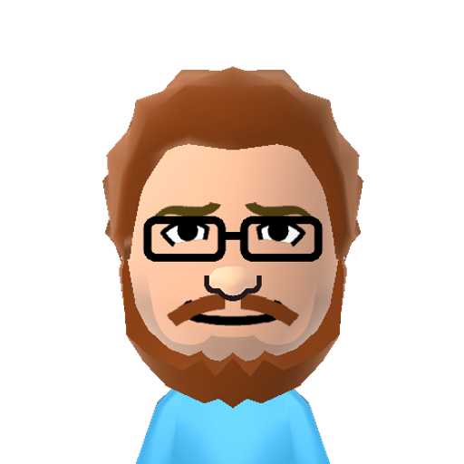 Seth Rogen Mii character: Actor and writer famous for his roles in "40 Year Old Virgin", "Knocked Up", and "Pineapple Express".