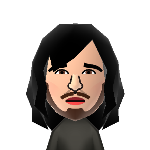 Jon Snow Mii character: From the "Song of Ice and Fire" novels by George R. R. Martin, as played by Kit Harington in the HBO TV adaptation "Game of Thrones". Bastard son of Eddard Stark. Heroic youth who joins the Night's Watch.